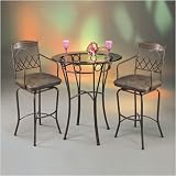 Pastel Furniture NR 520-AR 3636 (36) / NR 219 AR - WT 649 (26) Napa Ridge 36 Glass Pub Set with C