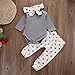 AMA(TM) 3PCS Newborn Baby Boys Girls Romper+ Pants +Headband Outfits Clothes