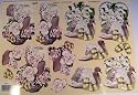 3D step by step TBZ embossed & gilded die cut decoupage sheet - hearts, swans, roses, wedding rings