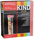 KIND PLUS, Strawberry Nut Delight + Calcium, Nutritional Boost, Gluten Free Bars (Pack of 12)