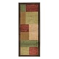 Home Dark Colorblock Rug - Dark Brown (23x58" Runner)