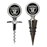 Oakland Raiders Cork Screw and Wine Bottle Topper Set