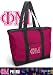 Phi Mu Tote Bag Rich Pink Phi Mu Design - For Travel or Beach Best Unique Gift Ideas for Her, Women, or Ladies