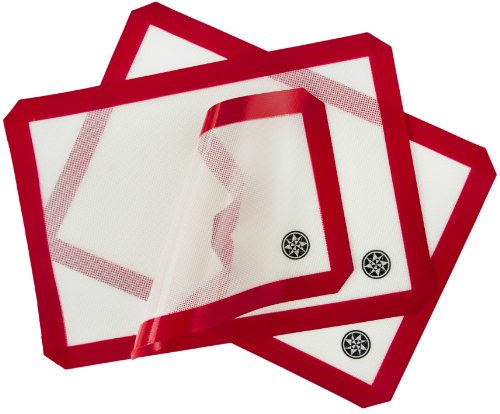 StarPack Silicone Baking Mat Set (3 Piece) - 2 x Half Sheet, 1 x Qtr Sheet - Bonus 101 Cooking Tips