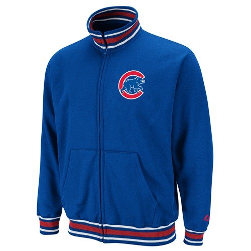 Majestic Chicago Cubs Royal Blue Clutch Hitter Full Zip Track Jacket (Large)