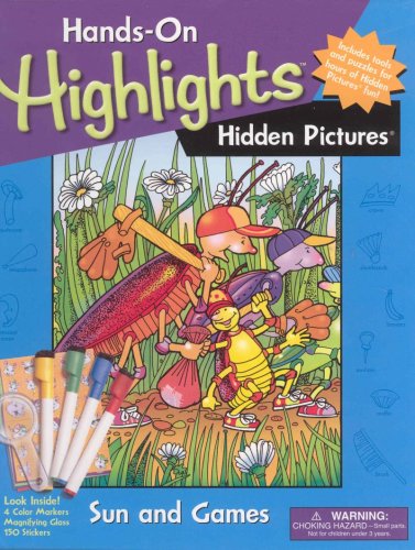 Hidden Pictures: Sun and Games [With 150 Stickers and 4 Color Markers and Magnifying Glass] (Hands-On Highlights)