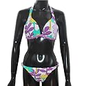 2 PIECE SET: Womens Body Glove bikini top & bottom set with all over floral print. Sexy swimsuit includes a triangle top and tie side bikini bottom. Look hot at the beach this summer!