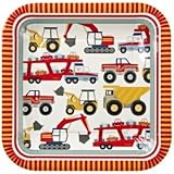 Meri Meri Big Rig 9-Inch Large Square Plates, 12-Pack