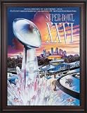Framed Canvas 36 x 48 Super Bowl XXVI Program Print | Details: 1992, Redskins vs Bills