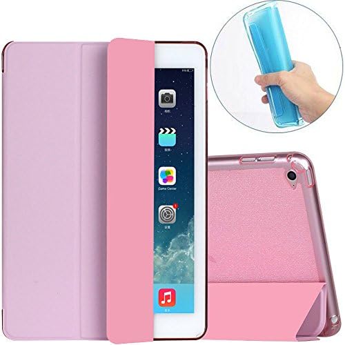 ipad Mini 4 Case, Century Mall Apple Ipad Mini 4 Soft TPU Case Smart Eather Case Cover,Super Slim Cover back and Update Auto Sleep/wake for Apple New Ipad Mini 4 Case (ipad mini 4, pink)