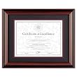 DAX Products - DAX - Desk/Wall Photo Frame, Wood, 11 x 14, Rosewood/Black - Sold As 1 Each - Two toned rosewood/black wood frame handsomely displays your document. - Wide profile frame adds sophistication to your home d&eacute;cor. - Frame has easel back for tabletop, also hangs vertically or horizontally.