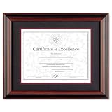 DAX Products - DAX - Desk/Wall Photo Frame, Wood, 11 x 14, Rosewood/Black - Sold As 1 Each - Two toned rosewood/black wood frame handsomely displays your document. - Wide profile frame adds sophistication to your home d&eacute;cor. - Frame has easel back for tabletop, also hangs vertically or horizontally.
