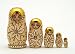 Woodburned Floral Russian Nesting Doll 5pc./4"
