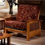 American Furniture Alliance Bridgeport Metal/Wood Frame Junior Twin Chair, Golden Oak