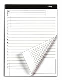TOPS Docket Gold Project Planning Pad, 8.5 x 11.75 Inch, Numbered, 40 Sheets, 4-Pack, White (77100)