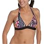 Jessica Simpson Women's Floral Mix And Match Push-Up Halter Bikini Top