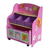 4Gr8 Kidz Pink Series Kids Wooden 3-Tier Organizer with Rollout Toy Box by 4Gr8 Kidz Ltd.