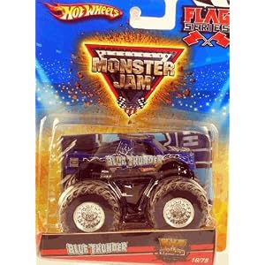 Hot Wheels Monster Jam 2010 BLUE THUNDER Mud Truck - Flag Series #18 75 1:64 Scale by Hot Wheels