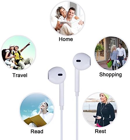 iPowerdirect 2 Pack Earphones For iPhone iPod iPad Headphones w/ Remote Control Mic Volume For New iPhone SE iPhone 6 6S Plus 5S 5 5c 4S 4 All iPod iPad