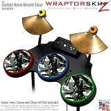 Abstract 02 Green Skin by WraptorSkinz fits Guitar Hero 4 World Tour Drum Set for Nintendo Wii, XBOX