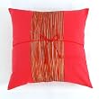 Stunning Handmade Cushion Cover / Pillow Sham With Silky Crimson-Gold Fusion Filigree Detail
