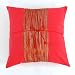 Stunning Handmade Cushion Cover / Pillow Sham With Silky Crimson-Gold Fusion Filigree Detail