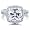 Sterling Silver 925 Cubic Zirconia Cushion CZ Cocktail Right Hand Ring - Nickel Free Engagement Wedding Ring Size 4