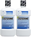 Listerine Whitening Pre-Brush Rinse, Clean Mint, 32 fl oz (1 quart)