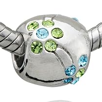 Swarovski Crystal Flower Charm Bead - Pandora Bead &amp; Bracelet Compatible