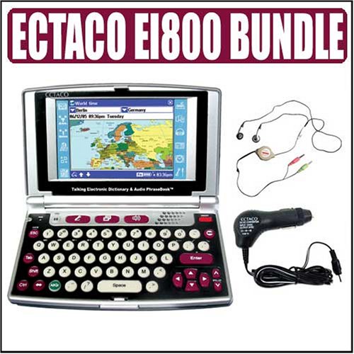 Ectaco EI800 Partner English Italian Talking Dictionary Audio Phrasebook Ectaco Electronic Translator Plus Accessory Kit