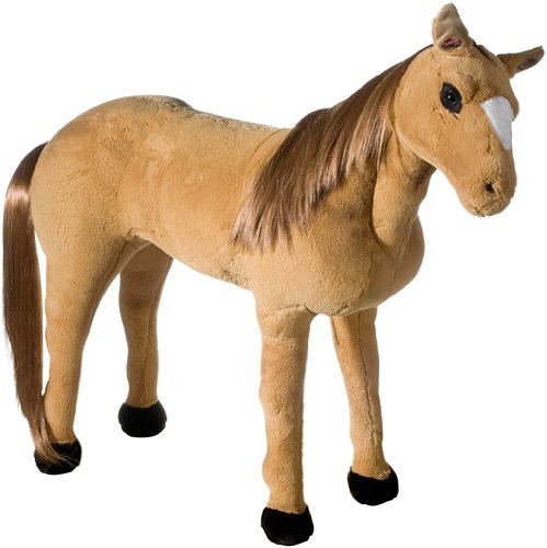 HEUNEC 722170 - Reit-Pferd DELUXE stehend, 80 cm, mit Soundchip - Wiehern und Galopp