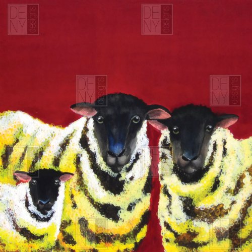 DENY Designs Clara Nilles Lemon Spongecake Sheep Duvet Cover, Queen DENY Designs Clara Nilles Lemon Spongecake Sheep Duvet Cover, Queen