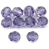 10 Tanzanite Round Swarovski Crystal Beads 5000 6mm ~ Swarovski