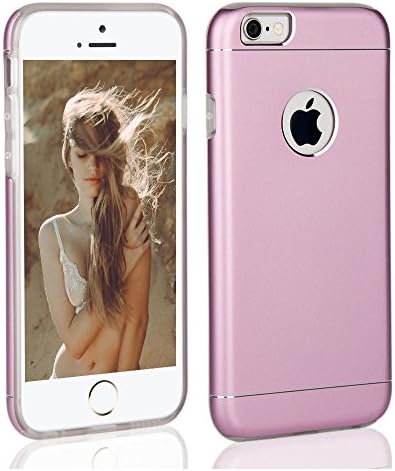 iPhone 6S Case - Yoroi (Arumi series) iphone 6 6S case (4.7 Inch) [Lifetime Warranty] Protective SOFT TPU Scratch Protection Finished Hard Cover Aluminum Alloy (Fancy Pink)