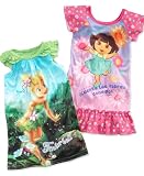 Girls Nightgown, Little Girls Tinkerbell and Dora Nightgown