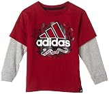 Adidas Boys 2-7 Opening Day Sport Top,Red,6