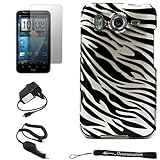 Silver and Black Zebra Design Cover / 2 Piece Snap On Crystal Protective Ha ....
