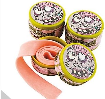Halloween Zombie Brain Roll Tape Gum 12 Count