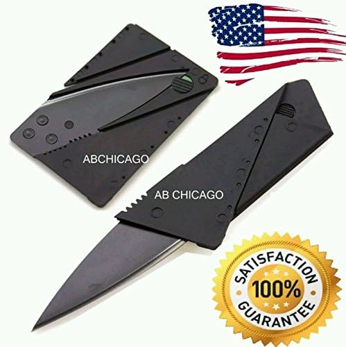 Credit Card Survival Pocket Tactical Tool Knife Fold Up. Ultra Thin &amp; Lightweight Fits in Your Wallet