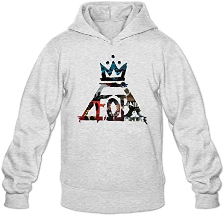 BOAO Men's Fall Out Boy Photo Logo Hoodie Ash M