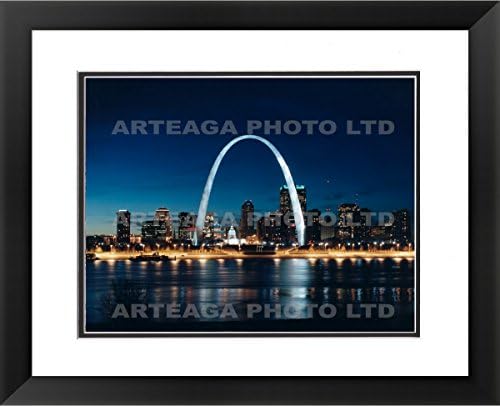 St. Louis Riverfront and Skyline - Arteaga Photos - 24"x28" Framed Double Matted Print