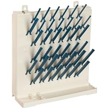 Bel-Art Scienceware 189330014 Lab-Aire II Single-Sided Non Electric Wall Mount Drying Rack, 14.75" Width x 5" Depth x 16.4" Height