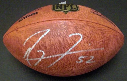 Ray Lewis Autographed Wilson Authentic Game Model Football - Baltimore Ravens