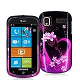 Purple Love Design Crystal Hard Skin Case Cover for Samsung Focus i917 Phon ....