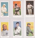 Baseball Hall Of Famers (6) Card 1909-11 T206 Tobacco Reprint Lot (Ty Cobb) (Joe Jackson) (Tris Speaker) (Cy Young) (Walter Johnson) (Christy Mathewson)