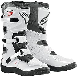 Alpinestars Tech 3S Youth Boys MX Motorcycle Boots - White