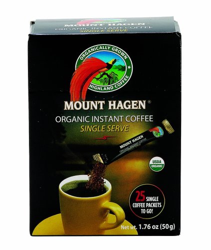 Mount Hagen Organic Instant Regular Coffee, 25-Count 