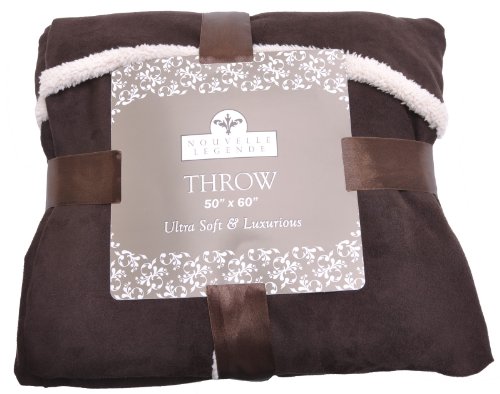 Microfiber Patch Throw 50" X 60" Color Brown Microfiber Patch Throw 50" X 60" Color Brown