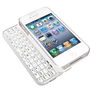 【クリックで詳細表示】iBUFFALO Bluetooth2.0 コンパクトキーボード iPhone4S/4 両対応 ケース一体型モデル ホワイト BSKBB07WH