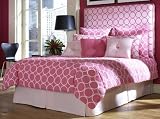 3 pc Twin Size Bedding Bed in a Bag Comforter Set - Southern Textiles Pink Halo Cozy Kids Ensemble